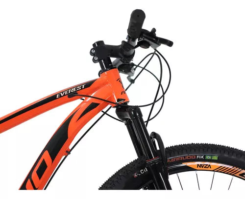 Bicicleta Aro 29 Rino Everest A Disco 24v Cambios Index Cor Laranja Tamanho Do Quadro 19