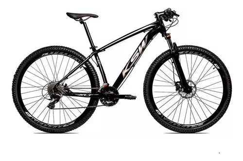 Bicicleta Aro 29 Ksw Xlt 2019 Alum Câmbios Shimano 24v Disco Cor Preto/Prata Tamanho do quadro 17